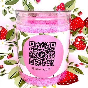 Strawberry Bath Salts Handcrafted Organic Essential Oils Non Toxic Ingredients